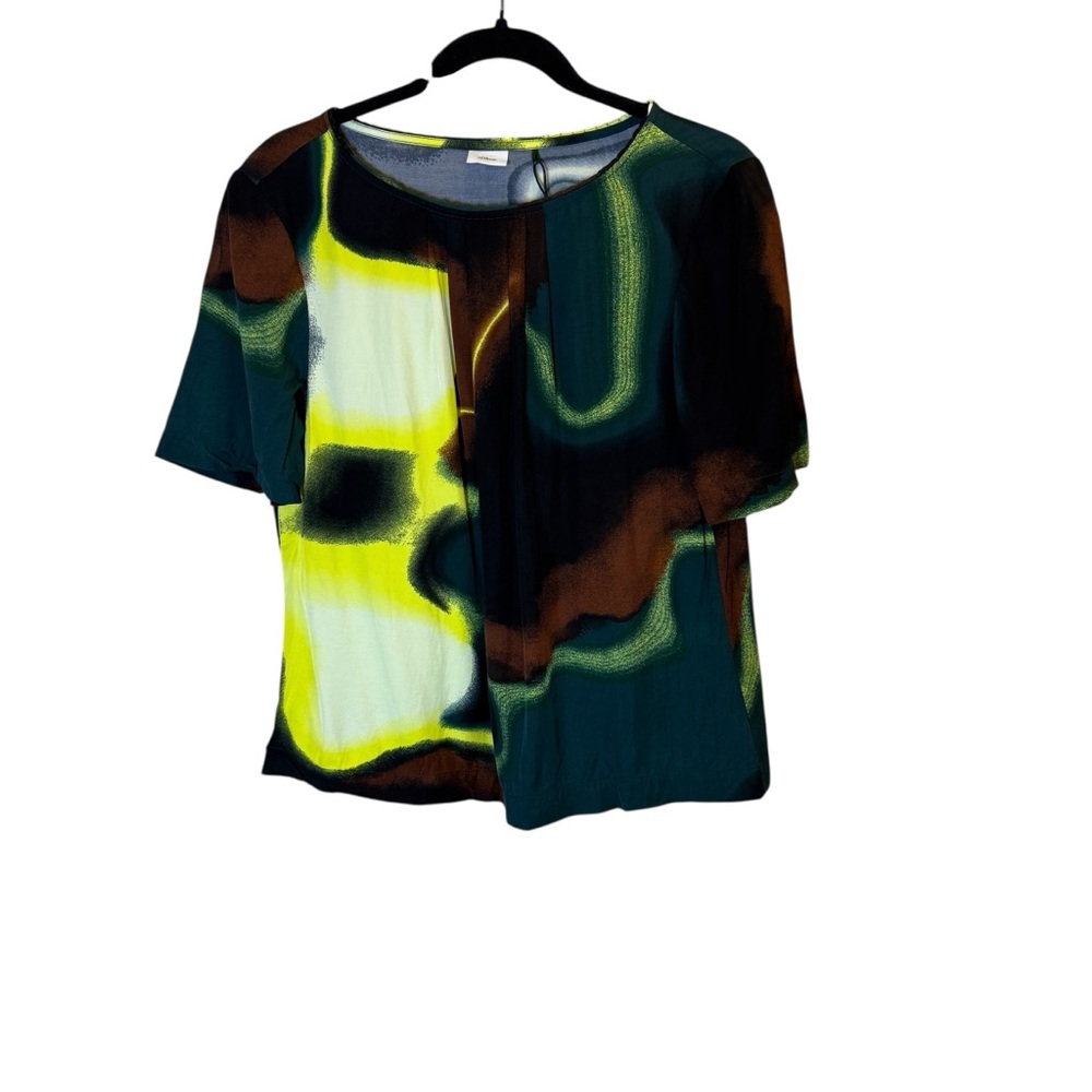 s.Oliver Women’s Abstact Artsy Colorful Short Sleeve Blouse sz 10
